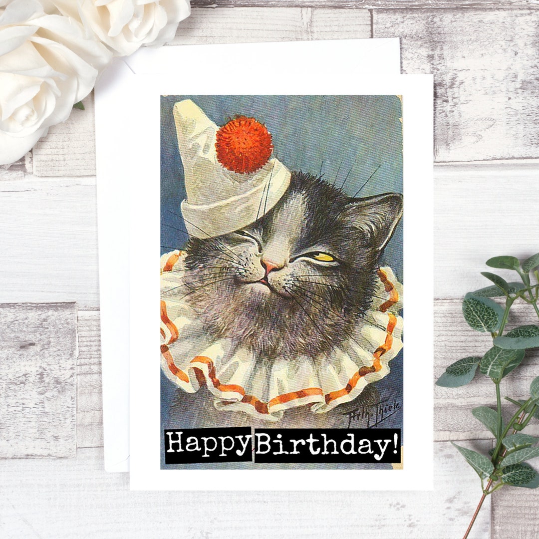 Cat Lover Birthday Card | Countryside Scene Greeting Card | Birthday Card For Her, Him, Friend