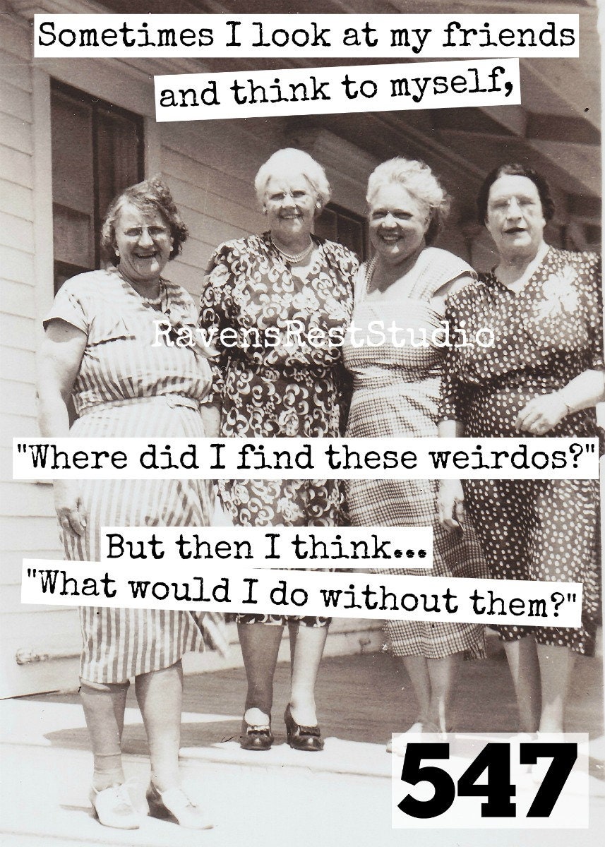 Funny Friendship Card. Greeting Card. Card for Her. Vintage - Etsy Funny Friendship Card. Greeting Card. Card for Her. Vintage - Etsy