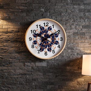 Football Pattern Wall Clock | Sports Decor, Soccer Ball Design