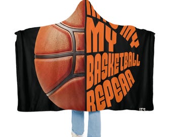 Basketball Hooded Snuggle Blanket | Microfleece or Sherpa Lining