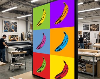 Poster Andy Warhol Banana Pop Art - Toile 50x70 Cm Sans Cadre, Décoration Murale Salon - 7
