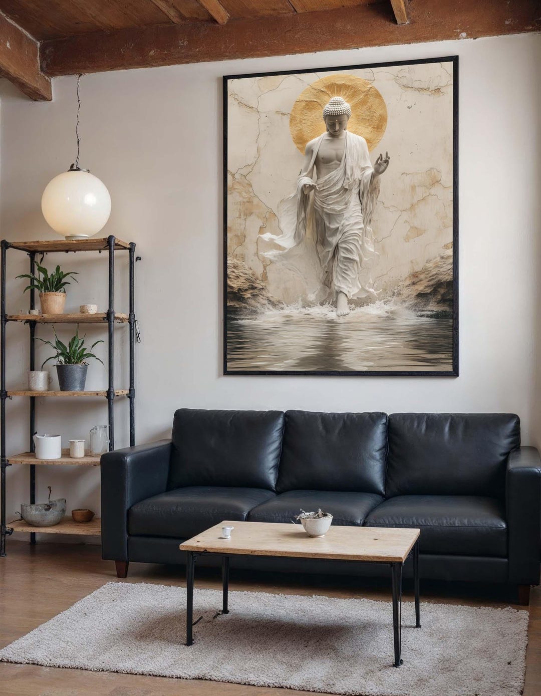 Serene Buddha Canvas, Zen Buddha Wall Art, Tranquil Buddha Print, Wall ...