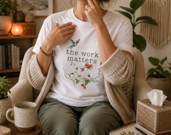 the work matters T-Shirt | floral typography tee