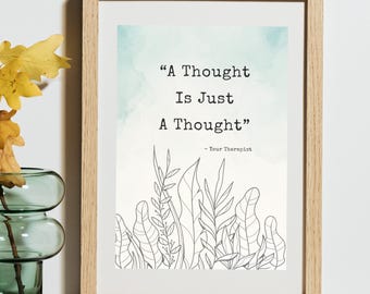 A Thought" typographic print Canvas