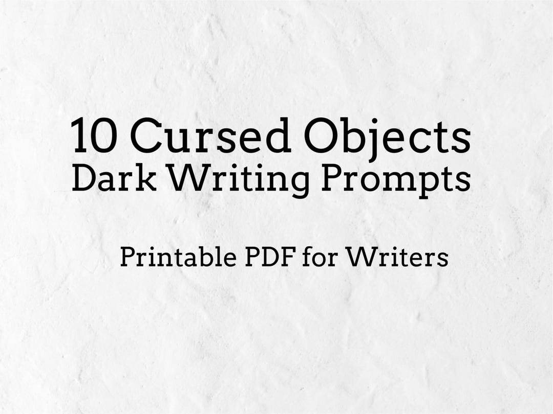 Cursed Object Writing Prompts PDF, Dark Writing Prompts, Gothic Story ...