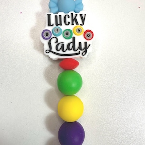 Lucky Lady Bingo Beadable Pen – Colorful Silicone Beads