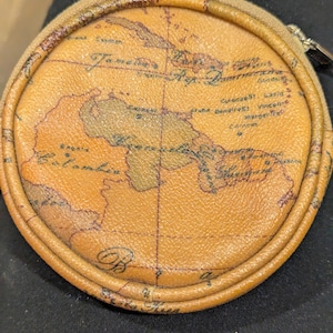 Silviero Martini Round Map Coin Purse