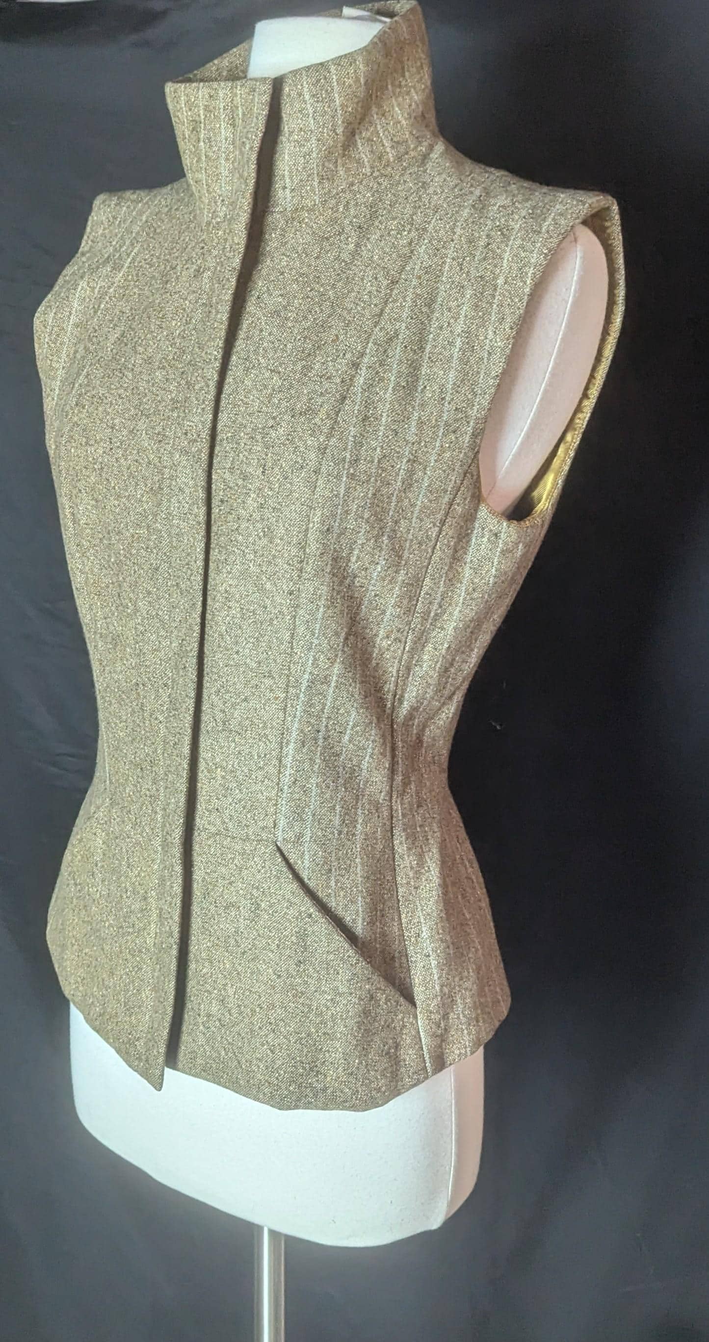 Kenzo Paris Wool Cashmere Tweed Zipper Vest Sz 40 - Etsy