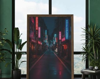 Posters neonstad Tokio: Japanse stadsfotografiekunst (digitale download)