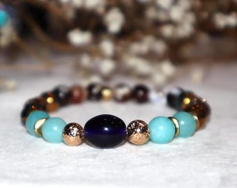 Pulsera Serenity Flow / Amazonita y Ágata: Joyas de cristal que calman, protegen y dan claridad.