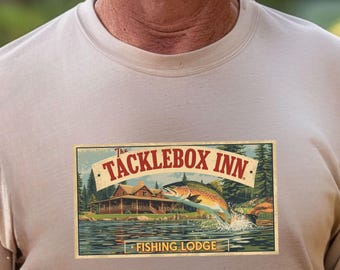 Vintage Fishing Lodge Tee: Retro Fisherman T-Shirt