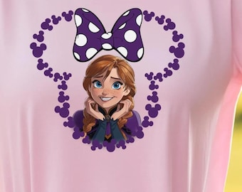 Disney Anna Shirt: Princess Mickey Ears Design, Family Matching Tee | Soft Cotton, Personalized Options | Kids to Adult Sizes