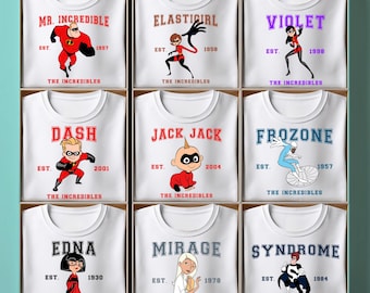 Incredibles Shirt - Disney Family Matching T-Shirts - Soft Cotton Fabric, Customizable, Birthday or Holiday Gift Wear