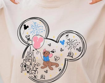 Roo Disney Shirt Family Tee, Mickey Ears & Winnie The Pooh Print (Kids-Adult S-XXL, Soft Cotton)
