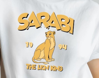 Camiseta Sarabi del Rey León Disney: ropa a juego para toda la familia, tela de algodón suave (para niños y adultos, varios colores)