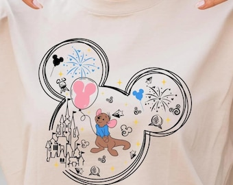 Roo Disney Shirt Family Tee - Magical Mickey Ears & Winnie The Pooh Design - Soft Cotton Fabric, Kids to Adult Sizes, Group Outfits