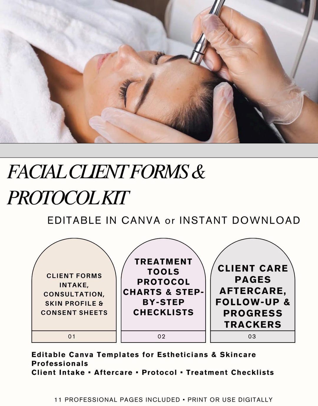 Facial Client Form Esthetician Client Forms Bundle – Editable Facial Protocol Templates - Etsy