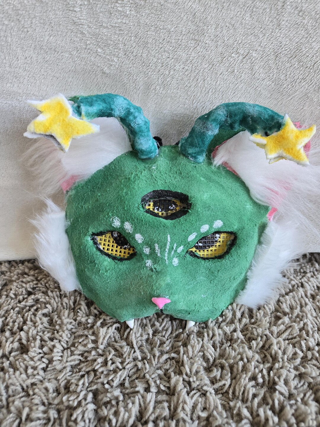 Realistic Alien Cat Mask, Animal Cosplay, Handmade Mask, Furry Costume ...