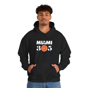 Miami 305 Hoodie - Cozy Urban Streetwear, Menswear, Casual Comfort, Travel Apparel, Great for Gifts