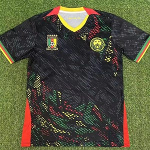 Maillot Cameroun Noir - Marque Le Coq Sportif, Taille M, Neuf Sans étiquettes