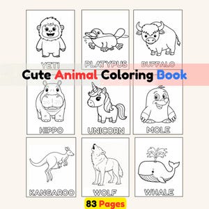 Animal Coloring Book for Kids: 83 Fun Printable Pages (PDF Download)