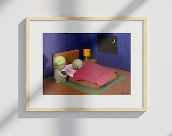 Smiski Sleeping, Smiski Print, Smiski Poster, Wall Art, Home Decor