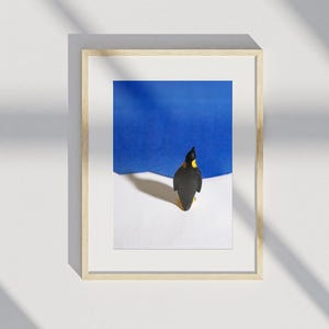 Penguin Pondering, Penguin Print, Penguin Poster, Wall Art, Home Decor