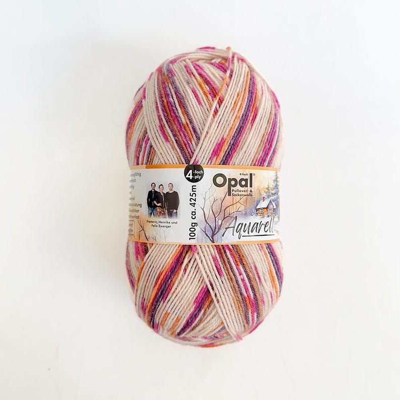 1 piece 100g Opal Aquarell 4 ply Wool Knitting Sock Yarn 11537