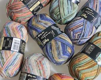 Opal Van Gogh Wool Blend Sock Yarn: Self-Patterning, 100g