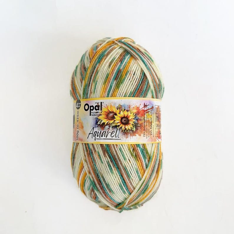 1 piece 100g Opal Aquarell 4 ply Wool Knitting Sock Yarn 11530