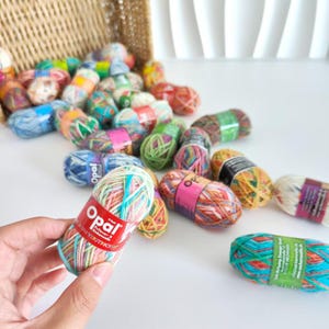 Opal Mini Sock Yarn: 28-Ball Pack, 75% Wool, Random Colors