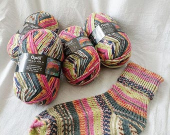 1 piece 100g Opal  According To Hundertwasser Wool Knitting Sock Yarn