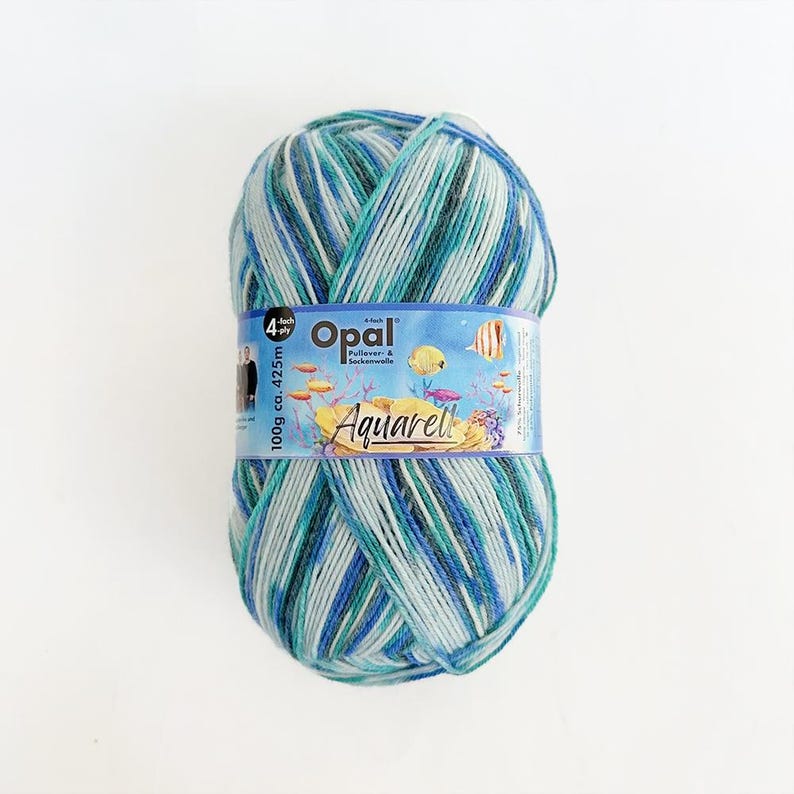 1 piece 100g Opal Aquarell 4 ply Wool Knitting Sock Yarn 11535