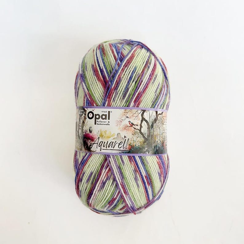 1 piece 100g Opal Aquarell 4 ply Wool Knitting Sock Yarn 11533