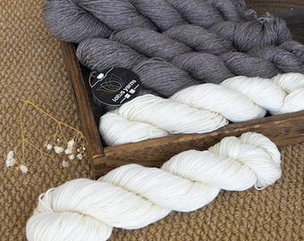 1 Skein 50g Silk Yak Blended Undyed Natural Hand Knitting Yarn, Sport Weight