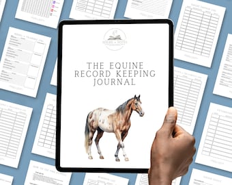 Diario de Registros Equinos / PDF e Imprimible / Gestión de Caballos, Registros de Competición, Gráficos de Monta y Entrenamiento, Seguimiento de Competición