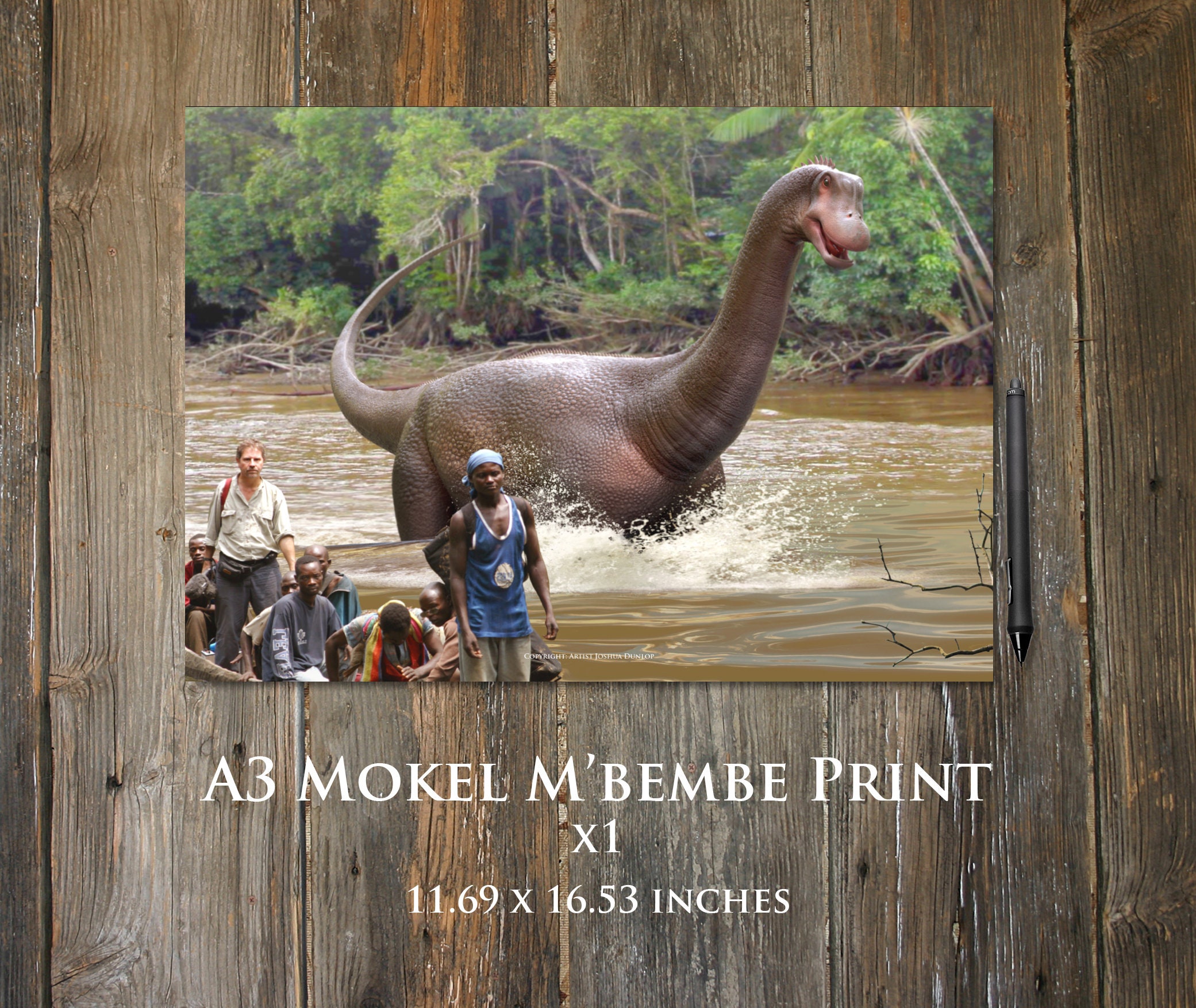 Hand-lettered Mokele Mbembe Sticker Mokele Mbembe Art -  Hong Kong