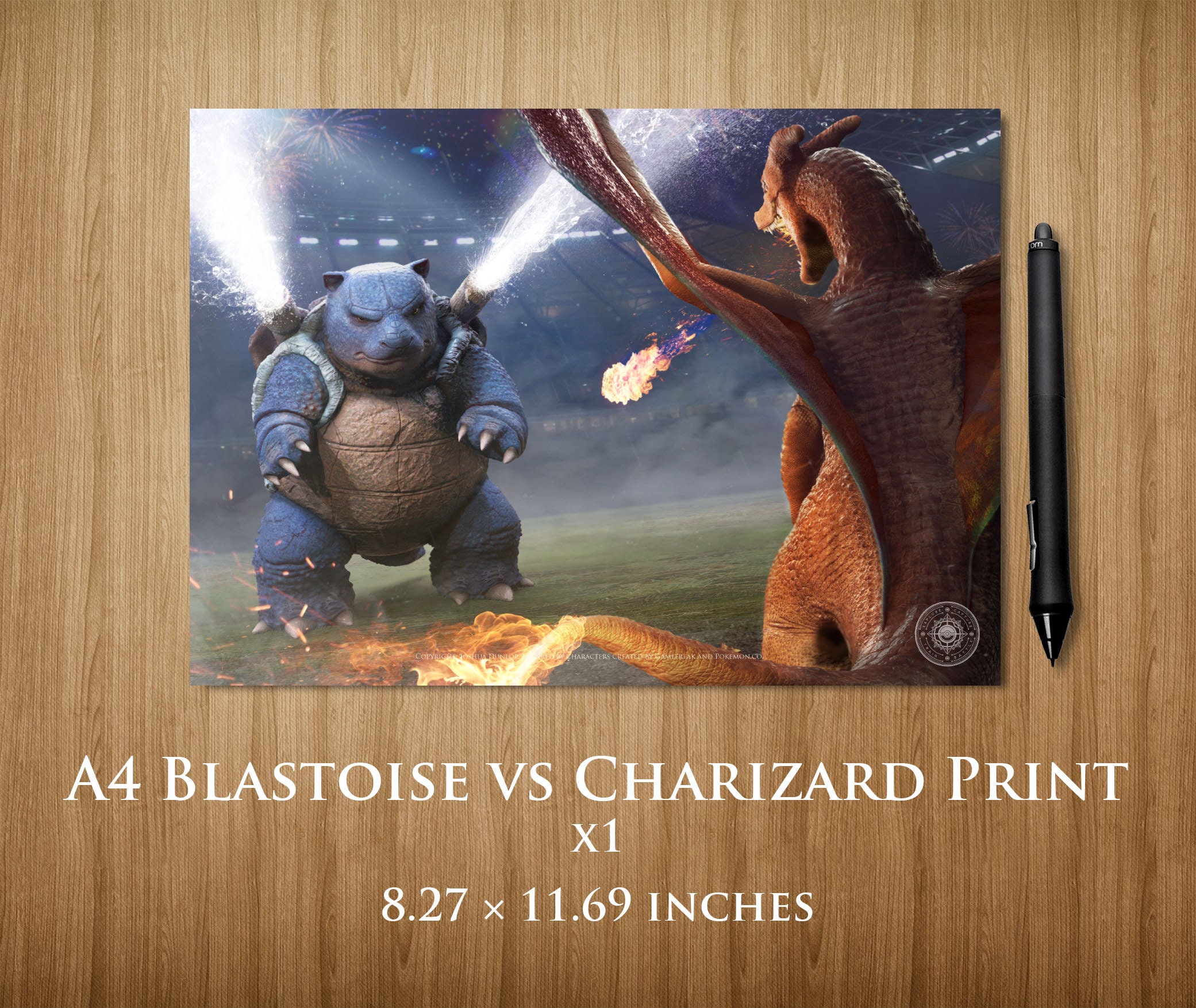 Blastoise Vs Charizard A4 Print - Etsy Ireland