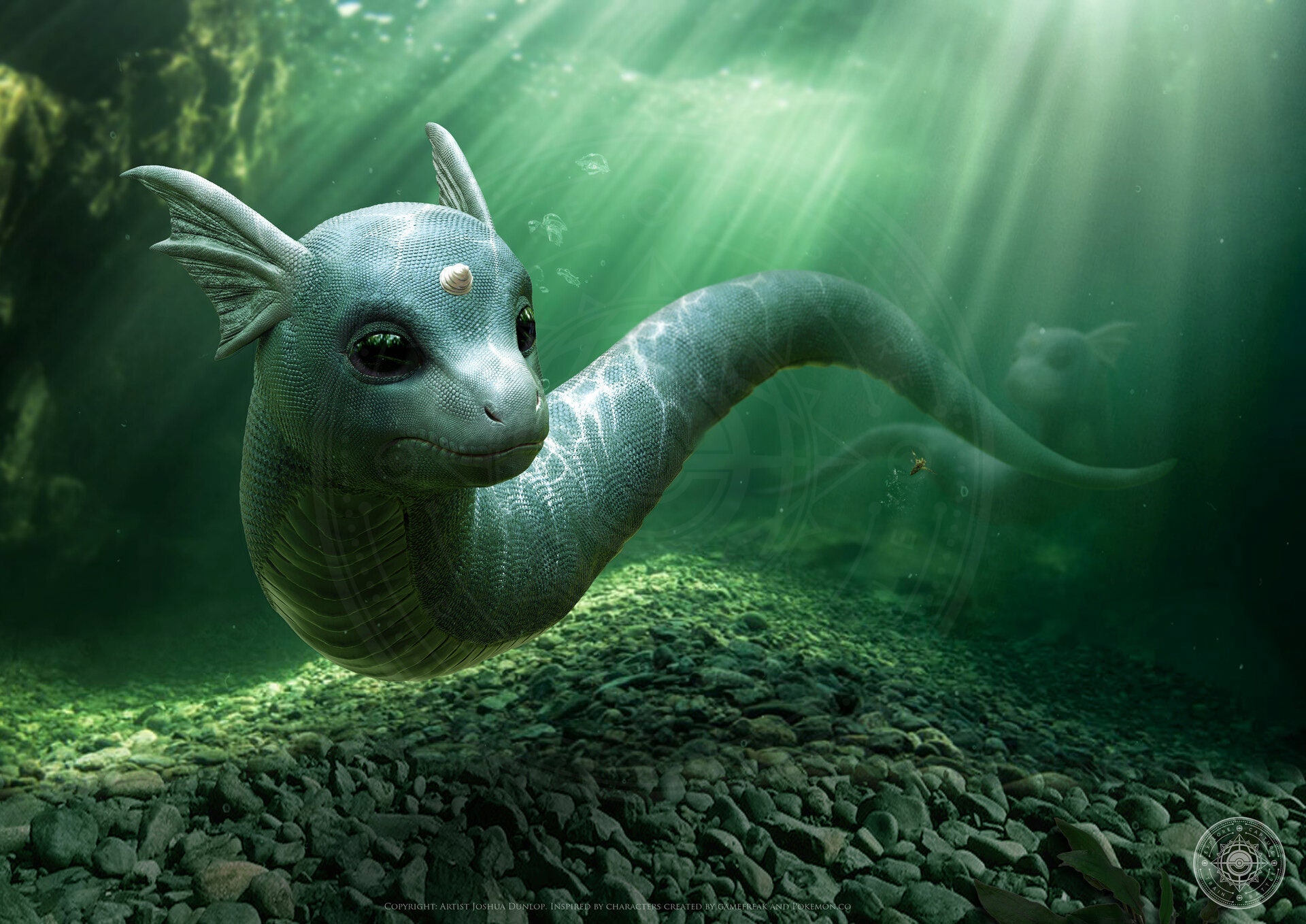 Dratini 2 Posters (A3) - Realistic Pokémon Art Print