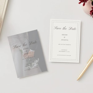 Save the Date Wedding Invitation Template - Digital Download