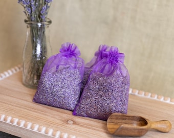 Lavender Sachet – Handcrafted – Washington Farm-Grown – Drawer & Closet Freshener – Relaxing Aromatherapy - Bridal, baby shower Gift