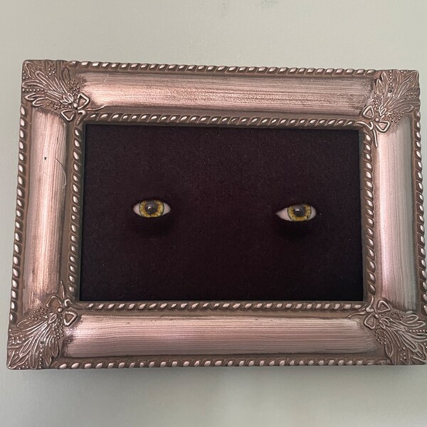 Eyeball art by Mrs McG - for a welcoming guest room/uncomfortable toilet experience