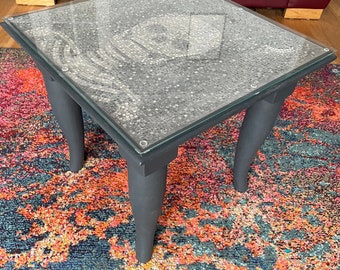 Mosaic table “ANTIDOTE” by Mrs McG. Upcycled coffee table.