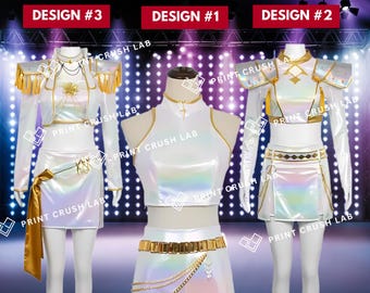 KPOP デーモンハンター • ハントリックス コスプレ衣装 • 子供用 トリック・オア・トリート コスチューム • 輝くステージパフォーマンス