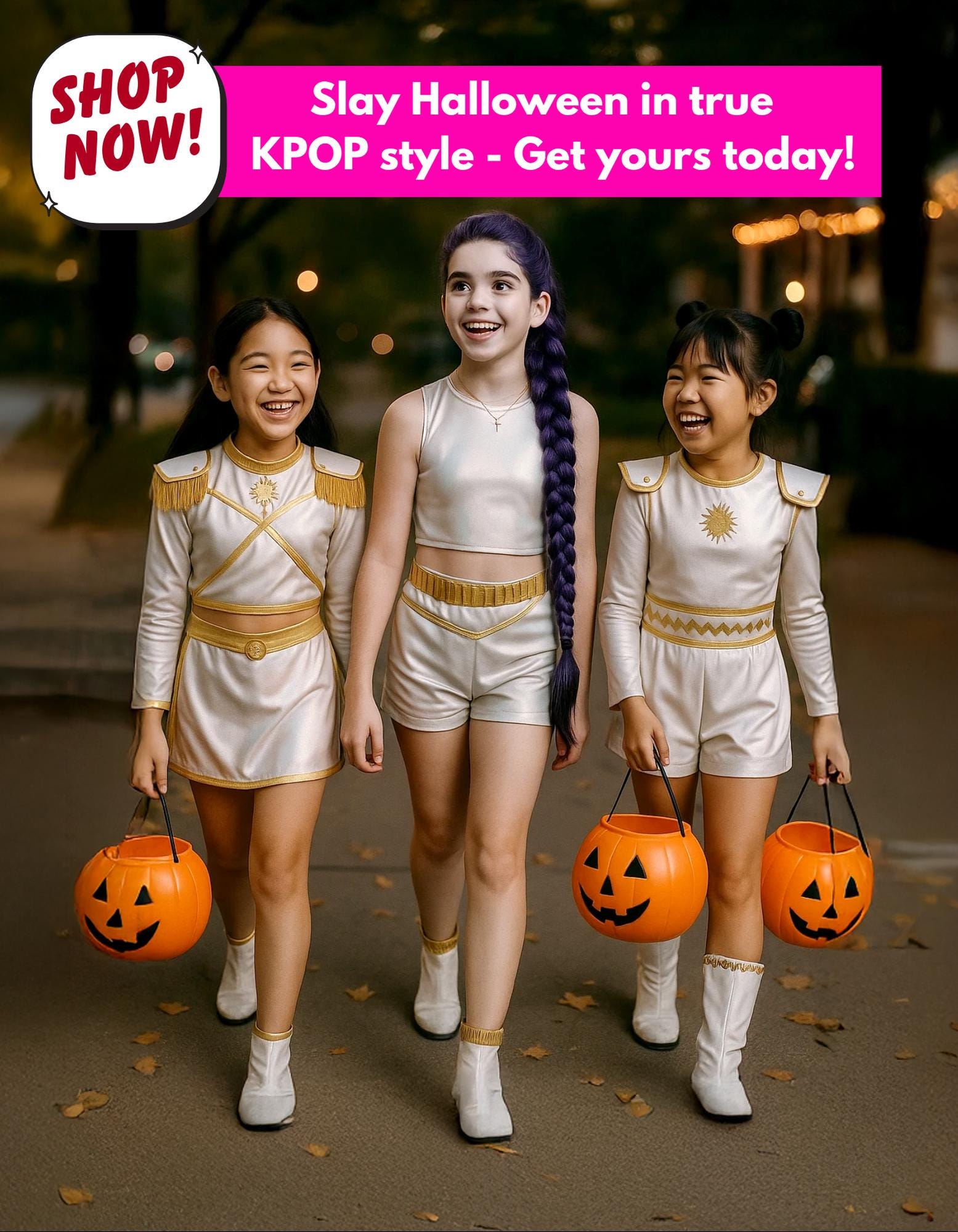Costume Halloween K-Pop Pour Fille - Haut Court Et Pantalon, Style Chanteuse, Cosplay