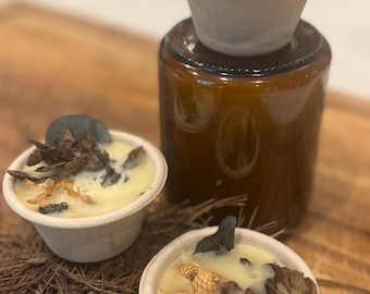 Encendedores de fuego naturales hechos a mano: sándalo y cera de abejas