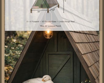 A-Rahmen Entenhaus-Pläne | 20x10cm Anfänger Blueprint (PDF Download)