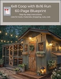 DIY 6x8 Coop, 8x12 Run Blueprint (Instant Download) | Intermediate Chicken Coop Plans