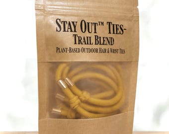 Gomas para el cabello de origen vegetal para exteriores – Mezcla repelente de insectos (paquete de 3) + Aceite refrescante