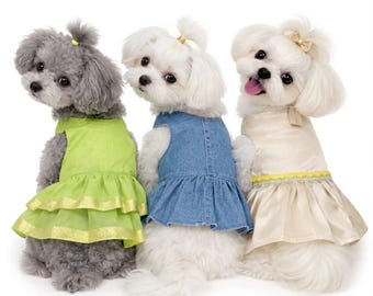 Vestido para perro hecho a mano – Traje para perro pequeño (3 diseños disponibles)
